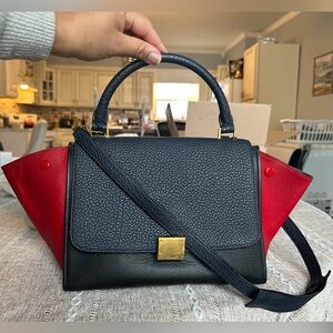 Celine Trapeze - Navy/Black/Red